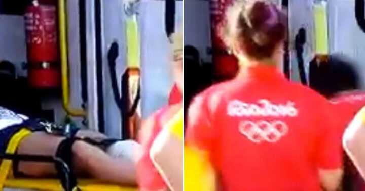 Sau pha gãy gập chân, VĐV Pháp lại gặp tai nạn rơi cáng