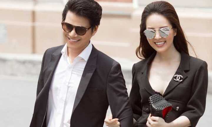 Á hậu Thuỵ Vân tự tin khoe vòng một táo bạo