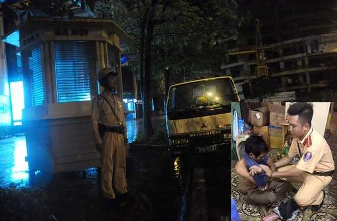 Chuyện cảm động của chiến sỹ CSGT Hà Nội trong cơn bão số 3