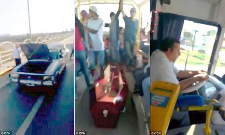 Xe tang hỏng, người nhà bắt... xe buýt đưa quan tài đến nghĩa trang