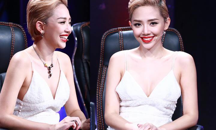 Mỏi mắt ngắm Tóc Tiên diện đầm hai dây xẻ sâu