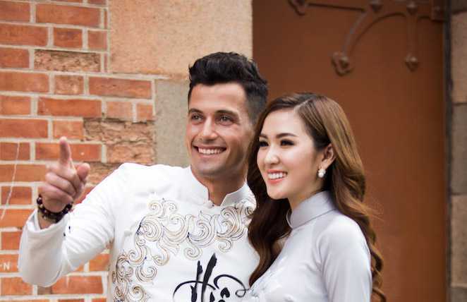 Ngọc Loan The Face tình tứ như tình nhân bên nam vương Đại sứ Hoàn cầu