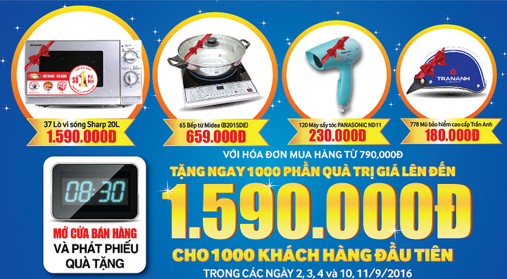 Ưu đãi lớn mừng khai trương Trần Anh Bắc Ninh và Trần Anh Nghệ An