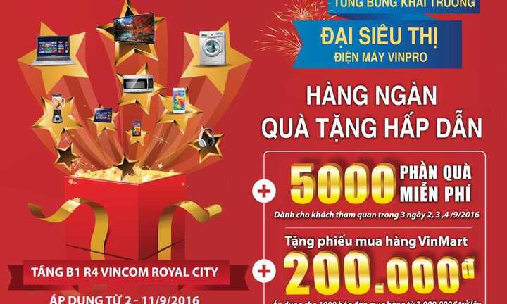 VinPro khai trương Đại siêu thị điện máy quy mô 5.000m2