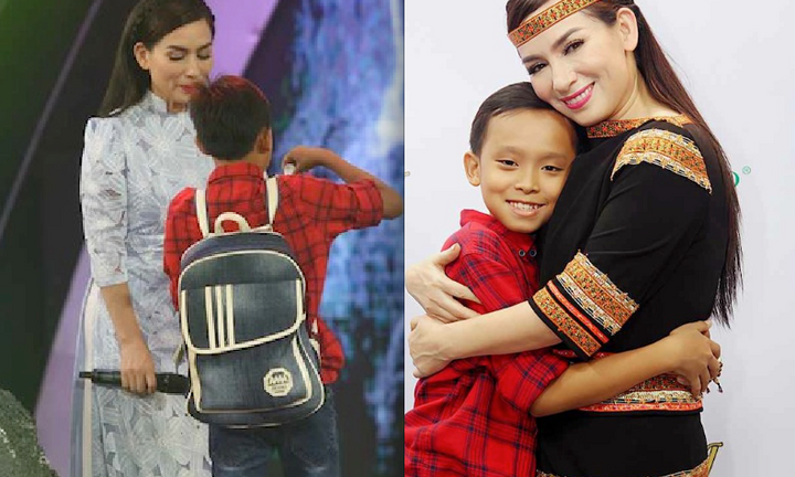 Mẹ con Phi Nhung - Hồ Văn Cường thắm thiết tình mẫu tử trong hậu trường