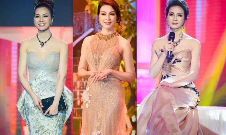 U50 Thanh Mai thay 5 bộ đầm hở bạo đi làm MC