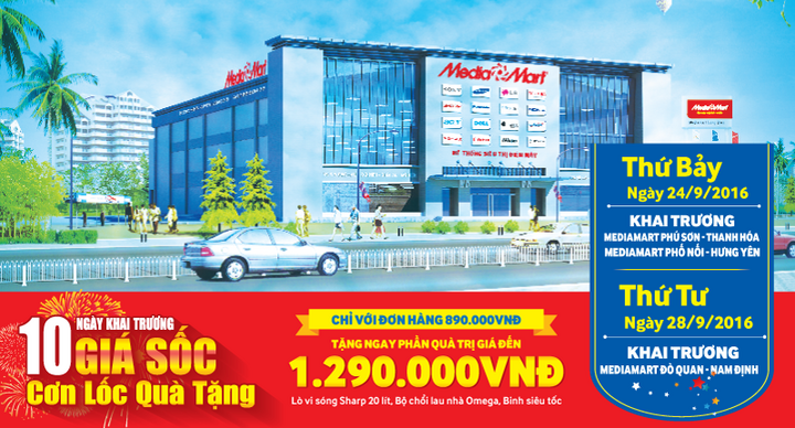 MediaMart rầm rộ khai trương thêm 4 siêu thị điện máy mới