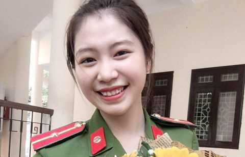 Nữ thủ khoa xinh đẹp được vinh danh trong lễ tốt nghiệp trường Cao đẳng Cảnh sát nhân dân I