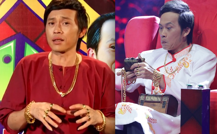 'Choáng' với hình ảnh Hoài Linh xúng xính đeo vàng đầy tay