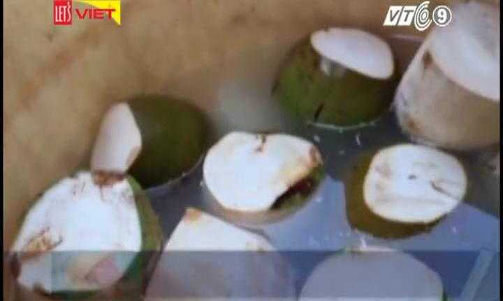 Vạch trần chiêu trò tẩy trắng dừa bằng hóa chất