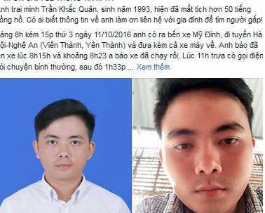 Sinh viên Đại học Bách Khoa mất tích bí ẩn trên đường về quê
