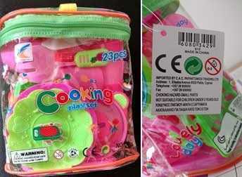 Bộ đồ chơi nấu ăn của Trung Quốc chứa chất cấm có thể gây vô sinh