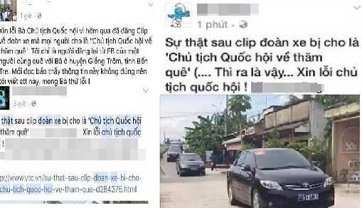 Đăng clip sai sự thật, hàng loạt facebooker gỡ bài và xin lỗi Chủ tịch Quốc hội