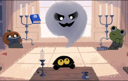 Google Doodle đổi flash game phù thuỷ nhân ngày lễ ma quỷ Halloween
