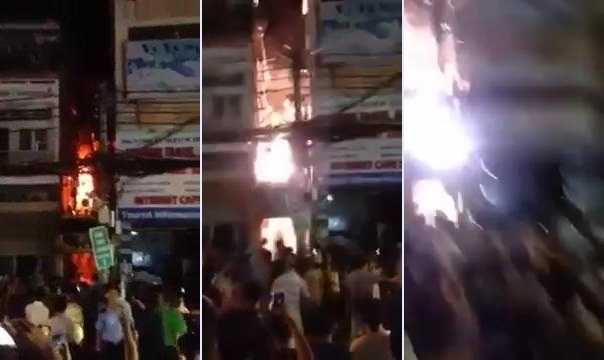 Clip: Cháy nổ dữ dội ở phố Tây Sài Gòn, nhiều người hoảng loạn