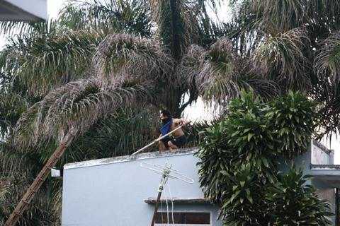 Nam thanh niên nghi ngáo đá nhảy múa nhiều giờ đồng hồ trên mái nhà