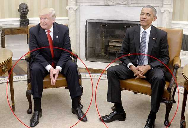 Dáng ngồi ở Nhà Trắng tiết lộ gì về uy quyền của Obama và Trump?