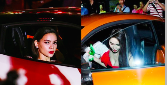 Giàu có như Hà Hồ, Thủy Tiên vẫn mượn siêu xe dự sự kiện