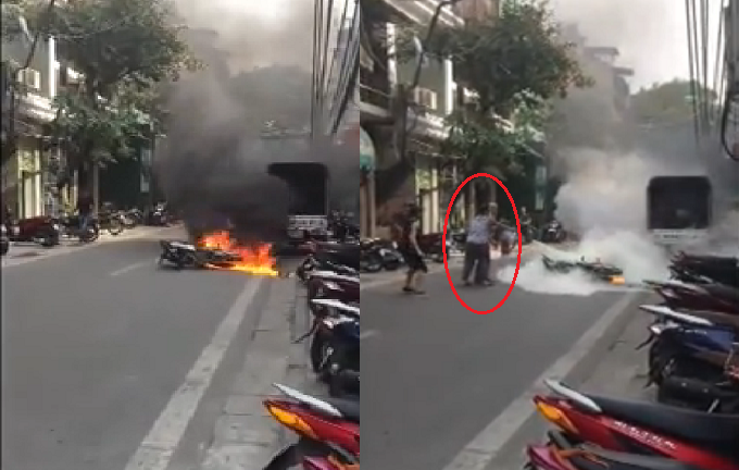 Cụ bà dập lửa cứu xe bốc cháy ở Hà Nội khiến thanh niên tròn mắt thán phục: 'Tôi chỉ muốn lao vào'