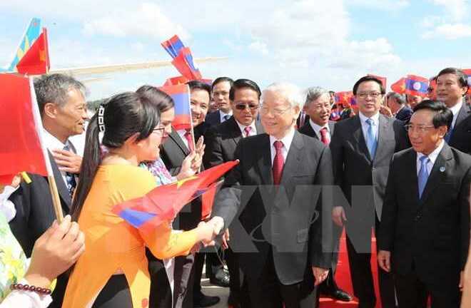 Tổng Bí thư Nguyễn Phú Trọng thăm hữu nghị chính thức Lào