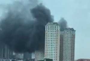 Clip: Toàn cảnh đám cháy ở khu đô thị Xa La - Hà Nội