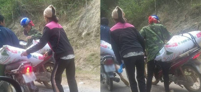 Xe tải gây tai nạn đánh rơi đạm bỏ chạy, dân tranh nhau đem về nhà