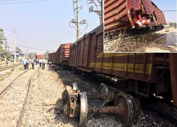 Hà Nội: 7 toa tàu hỏa trật bánh khỏi đường ray