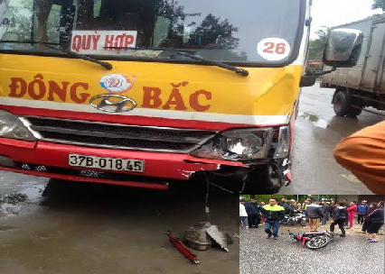 Bí thư xã bị xe buýt tông chết trước cổng nhà