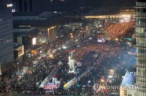 Biểu tình khổng lồ ở Hàn Quốc đòi tổng thống từ chức ngay lập tức