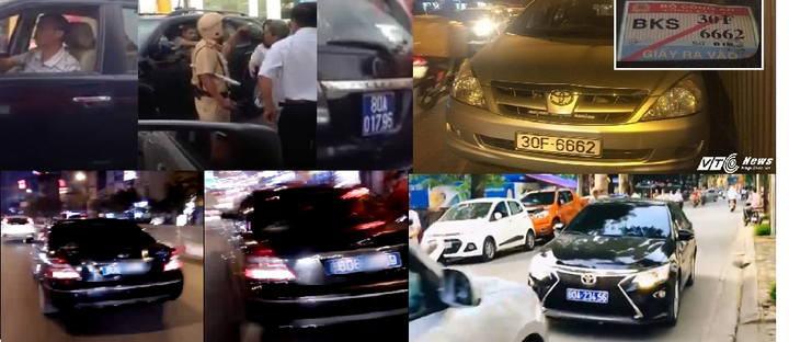 Những chiếc xe gắn ‘bùa hộ mệnh’, ngang ngược gây rối trên đường