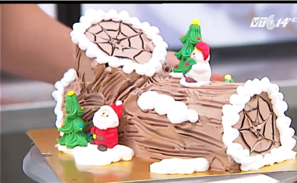 Tự làm bánh khúc cây ngộ nghĩnh đón Giáng sinh