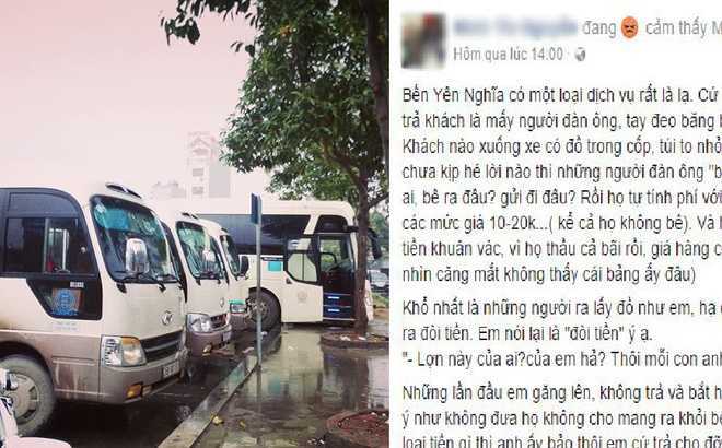 Hành khách bị ép bê đồ với giá 'chặt chém' ở bến xe Yên Nghĩa