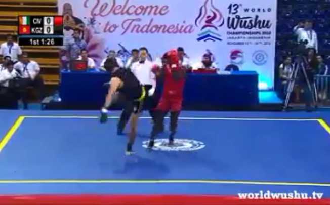 Cú đá sau tử thần trên võ đài Vô địch Wushu thế giới