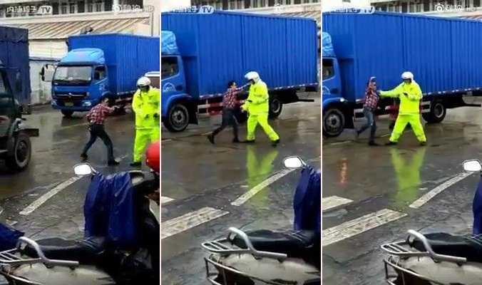 'Ma men' biểu diễn 'xà quyền' khiêu khích CSGT giữa phố