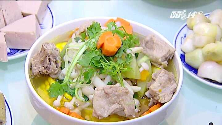 Cách làm canh sườn non ngũ sắc cho ngày Tết ông Công, ông Táo