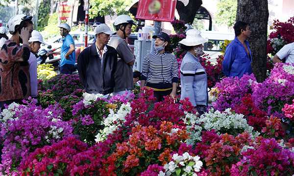30 Tết: Chợ hoa Sài thành đại hạ giá, người dân đổ xô sắm Tết