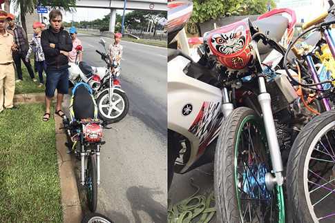 Đuổi bắt nhóm quái xế đi 'xe cọp' đua xe mùng 1 Tết Đinh Dậu