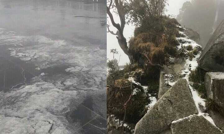 Sa Pa: Mưa đá phủ trắng đỉnh Fanxipan