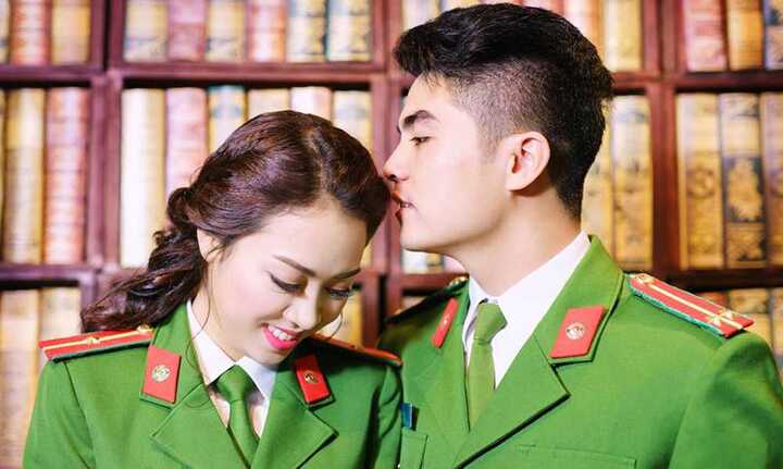 Ngắm ảnh cưới giản dị của cặp đôi chiến sĩ công an trẻ Hà Tĩnh