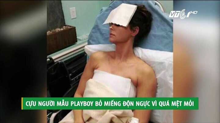 Quá mệt mỏi, cựu người mẫu Playboy tháo bỏ túi độn ngực