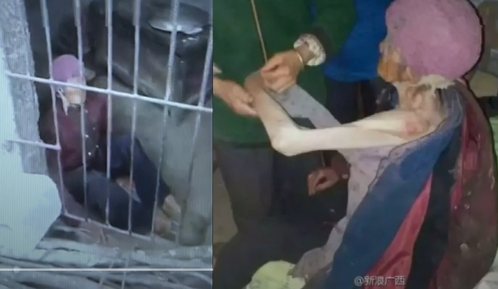 Video: Bị con trai nhốt như trong tù, cụ bà chỉ còn da bọc xương