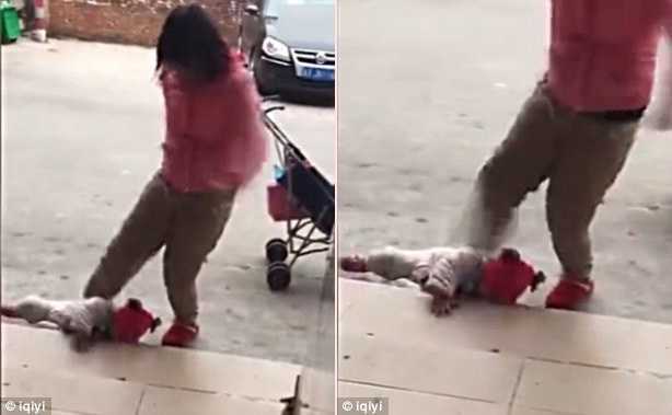 Clip mẹ quăng quật, đá con nhỏ chỉ vì quấy khóc gây phẫn nộ