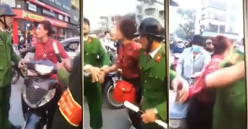 Nữ lái xe SH đầu trần xưng 'mày - tao', thóa mạ lực lượng công an