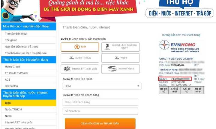 Ngồi nhà nạp cước internet, điện thoại, trả góp chỉ với 3 bước