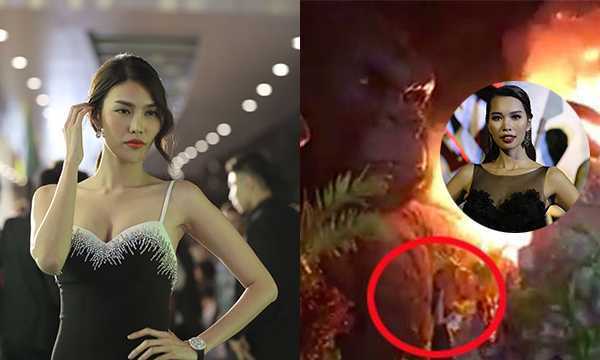 Cháy lớn lễ ra mắt 'Kong: Skull Island': Lan Khuê lo lắng vì Hà Anh còn trên sân khấu làm MC