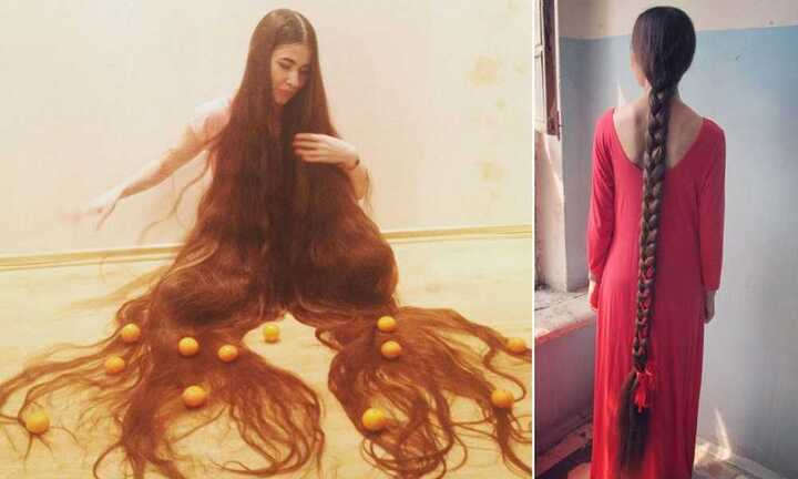 Ngắm 'suối tóc' mượt mà dài hơn 2m của 'công chúa tóc mây' ngoài đời thực