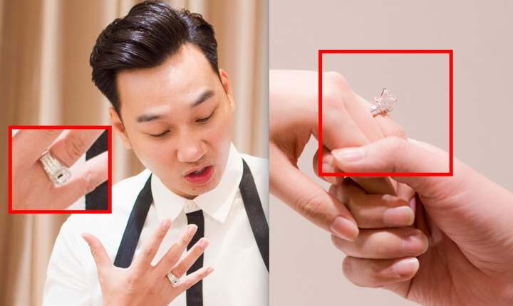 Cận cảnh cặp nhẫn cưới hơn 1 tỷ đồng của MC Thành Trung và vợ mỹ nhân 9x