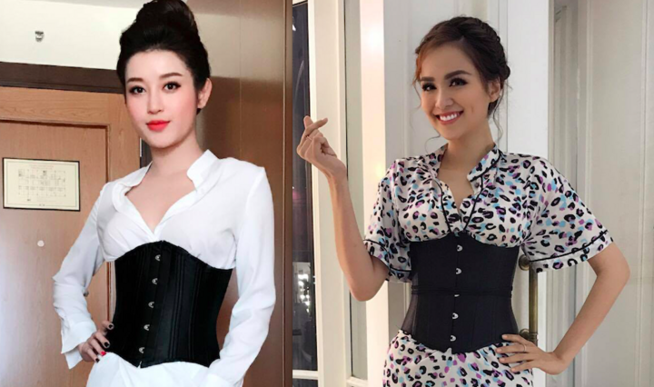 Huyền My, Diễm Hương đua nhau mặc corset 'ăn gian' vòng eo