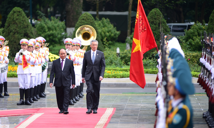 Lễ đón Thủ tướng Singapore Lý Hiển Long