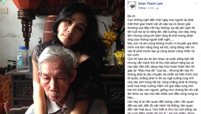 'Màu hoa đỏ' bị cấm lưu hành, Thanh Lam buồn bã 'tâm sự' với bố Thuận Yến